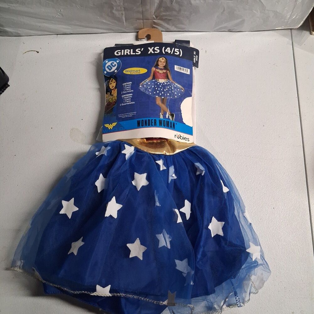Girls Halloween Costume DC Wonder Woman  XS 4-5